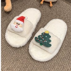 아동 층간소음 털 슬리퍼 크리스마스 산타 여아 남아 신발 z0785z