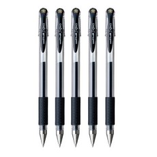 시그노 펜 UM-151 0.38mm, 블랙, 5개