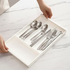 감보이 걸이형 길이조절 서랍 정리트레이, 1개, 화이트