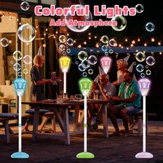 스탠드비누방울 대형 웨딩 야외 캠핑 여름 자이언트 머신 파티 체육대회 수영장 가든 버블 야외 비눗방울 버블머신 자동 충전식 파티 결혼식 캠핑 대형 거품기계 휴대용 효과, 1개, 핑크