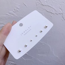 라벨리아 12 볼침 베이직 이어링 골드컬러 기본 실버컬러, A. 실버두두 6종세트 A324