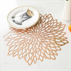 북유럽풍 테이블 플레이팅 데코 매트 플라워