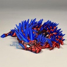 3D 프린팅 마블 어벤져스 관절 드래곤 피규어 아이언맨 디자인 가동형 컬렉션 장난감, 25cm, 스파이더맨