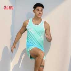 러닝 싱글렛 그래핀 원단 초경량 달리기용 민소매 마라톤, 3603 남성용 (코스트 그린), S