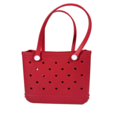 컴윗미 EVA 젤리 방수 수영 목욕 가방, 레드