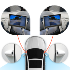 와우플래닛 사각지대 디지털사이드미러 좌우세트 (카메라+모니터), 화이트