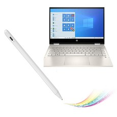 HP 파빌리온 X360 컨버터블 35.6cm(14인치)용 스타일러스 펜 35.6cm(14인치)와 호환 액티브 전자 타입 C 충전식 화이트, HP 파빌리온 X360 컨버터블 35.6cm(14인치)