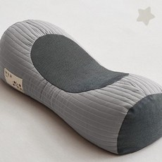 목 경추 지지 베개 순면 소재 숙면 도움 편안한 수면 자세 교정 건강 휴식, 1개, 그레이