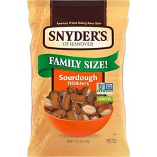 스나이더스 오브 하노버 프레첼 사워도우 니블러 패밀리 사이즈 16 Oz 봉지 Snyder's of Hanover Sourdough Nibblers Pretzels 16 Oz, 1개