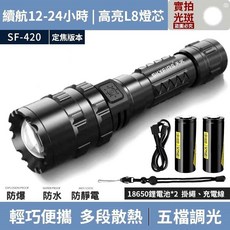 SKYFIRE 防爆手電筒 定焦 防靜電 工業級 強光 防水, 手電筒+原廠2400mah電池X2, 1個