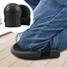 작업용 무릎보호대 니패드 충격흡수 무릎쿠션 좌우세트, 블랙, 1개