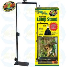ZOO MED 爬蟲燈架標準型、燈架、燈罩、雙燈罩、加長型、陸龜、蜥蜴、箱龜、燈具、植物燈架、吊架, 1個, 爬蟲燈架標準型 無法合併其他運費, 黑色