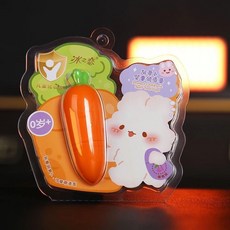 心動唇彩 冰之戀胡蘿蔔嬰童潤唇膏水果味滋潤保濕補水倍潤兒童護唇膏唇油棒, 1個, 85092#香型随机发一支