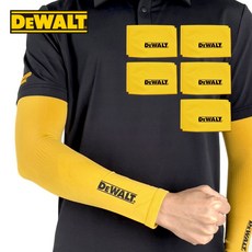 디월트 무봉제 자외선차단 쿨토시, 5개, 옐로우