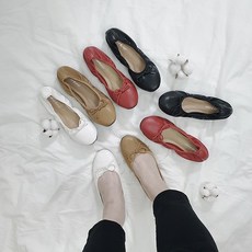 쁘띠 리본 밴딩 플랫슈즈