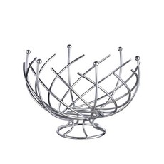 創意不鏽鋼水果籃 客廳茶几收納裝飾, 白色, 1個