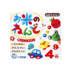 긴쵸 쌀점토 쌀로 만든 클레이 점토, 4색, 140g, 1개