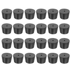 MECCANIXITY 고무 테이퍼 플러그 10mm 15mm 고체 시험관 홀 블랙으로 24개의 랩 홈용 마개를 막습니다, 30mm-37mm, Black