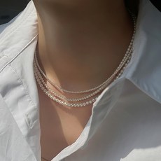 미니 진주 목걸이(2mm/3mm/4mm)
