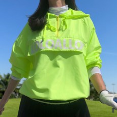 로로얼로이 여성 골프 바람막이 소프트 아노락 후드 반집업 자켓 골프웨어