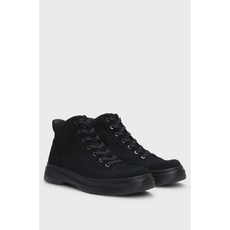 HUGO BOSS Hightop suede boots with stack logo Urian_Hito_sd - 50522959 Black
