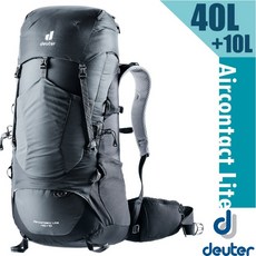 Deuter Aircontact Lite 40+10L 登山背包，輕量化背負系統與多功能收納設計
