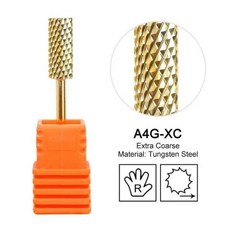 루나파몰F소형 배럴 골드 텅스텐 스틸 카바이드 네일 만능십자드릴 비트 그라인딩 헤드 밀링 커터 기계, [04] A4G-XC, 1개