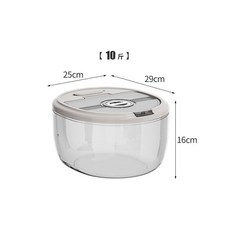 防蟲防潮儲米桶 大容量密封廚房收納桶 翻蓋式透明雜糧儲米箱, 1個, 小號翻蓋米桶【自帶記時輪盤-防潮防蟲盒】