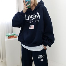 Flag Sweat Setup (Raised ver.) // Jogger Raised Lettering Hooded Sweatshirt Set Sweatshirt Big Size Oversize Oversize Loose Fit