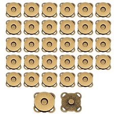 10mm 자석단추 가방자석 똑딱이 지갑 옷 수선 DIY 부자재, 30개, 귀자석단추-10mm-청동