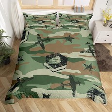 Feelyou 비행기 이불 커버 세트 아동용 만화 항공기 침구 귀여운 아기 소년 소녀 베개 1개 트윈 182705, 멀티 17