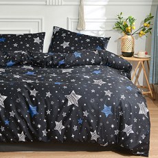 검은 대리석 이불 커버 세트 싱글/퀸/킹 이불 Cover220x240 Reacive 인쇄 더블 침대 Cover200x200 커버 세트, Queen 3pcs, [00] xingyao