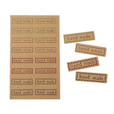 종이 비닐 핸드 메이드 스티커 라벨 handmade, 5개, 종이스티커 라벨 No.02(16개입)