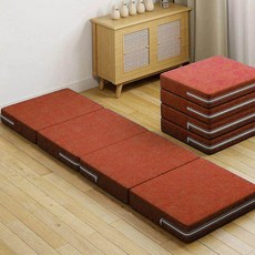 탄탄한 토퍼매트리스 접이식 침대 바닥 4단 원룸 수면 매트, 1cm, 2_D 1.2x2m 10cm 두께
