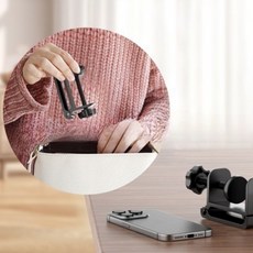 리빙코어 책상가방걸이 휴대용 거치대, 블랙, 1개