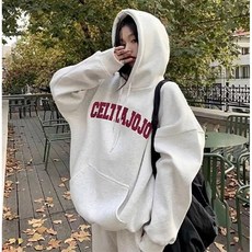 [올씨마] 여성 오버핏 기모 맨투맨 티셔츠 루즈핏 긴팔 맨투맨 후두7108