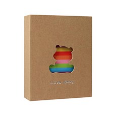 감성 포토앨범 레인보우 사진첩 5x7인치, 곰돌이