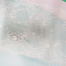 dklace 블랙레이스모음 / 스판레이스 5-73221 폭 23cm 자가드, 화이트, 3개