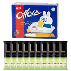 해태 에이스 커피과자 + 루카스나인 라떼스틱 10T, 1세트, 에이스364g+그린티라떼10T