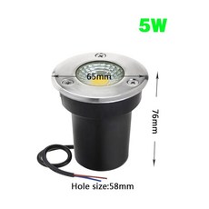 방수 Led 조명 정원 지하 1W 3W 5W IP67 야외 매장 경로 스팟 매립형 Inground, 1개