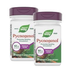네이처스웨이 피크노제놀 소나무 바크 추출물 Nature's Way Pycnogenol, 2개, 30정