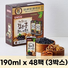 삼육두유 검은콩 호두와 아몬드, 190ml, 48개