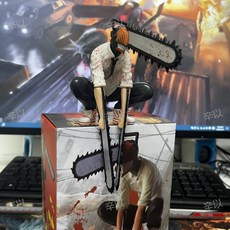 FURyU 電鋸人 噁魔獵人電次 蹲姿模型 - 優質版壓泡麵掌心顯卡擺件, 1個, 超帥 蹲資電次【袋裝】