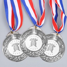 업로드스토어 운동회 행사 우승 메달 세트 (아동용), 은메달(한자), 3개