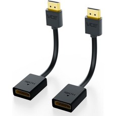 VCE 2개입 HDMI 수-암 회전 어댑터 (금도금) - 구글 크롬캐스트 로쿠 스트리밍 스틱용