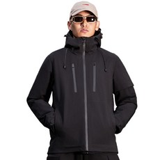 WESMART 그래핀 충전식 발열 자켓 바람막이 방수 아웃도어 등산복 고투습성 방한 파카 겨울 스키복 낚시복 테크웨어 스마트 온도조절 외투 M56