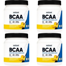 뉴트리코스트 고흡수 BCAA 파우더 파인애플, 4개, 492g