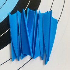 36pcs 사냥 양궁 3 인치 석궁 깃털 7 색 방패 모양 잘라 내기 고무 베인 화살표 DIY Accessorie, 07 12White 24purple, 1개