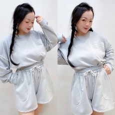 Mm+C 衛衣套裝 大尺碼休閒反車線兩件式套裝