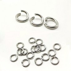 스테인리스 오픈오링 스텐링 굵은 원형고리 연결링 재료 악세서리 부자재, 1개, 스텐 굵은 O링 (2.0-10MM)-(50개입)